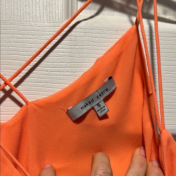 Tangerine Ruffle Strap Top - Picture 3 of 3